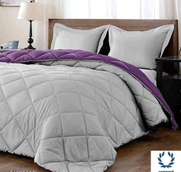 Elegant 200 GSM Microfibre Comforter Siglh. Bed for Winter | Luxurious Quilt Blanket Double Bed | Soft Microfiber Qulits AC Comforters | Size 90X60 Inch Purple - Free Size, Purple, Cotton, Pack of1